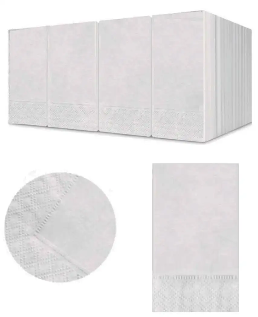 Белые двухслойные бумажные салфетки, 1/8 сложения, 33 x 33 см